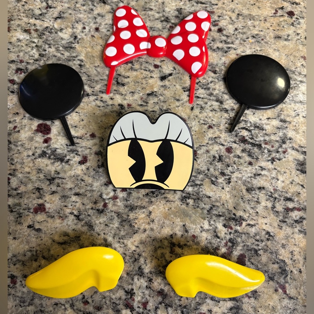 Minnie Mouse Cake Toppers Accessories, Birthday Cake Themed Topper Decorations